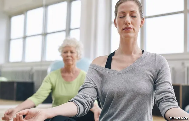 Women doing Yoga